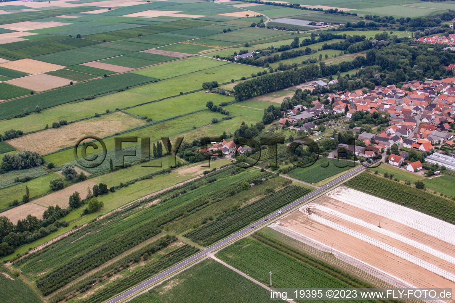 Aerial photograpy of Winden in the state Rhineland-Palatinate, Germany