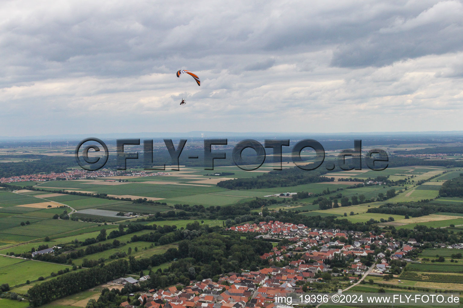 Oblique view of Winden in the state Rhineland-Palatinate, Germany