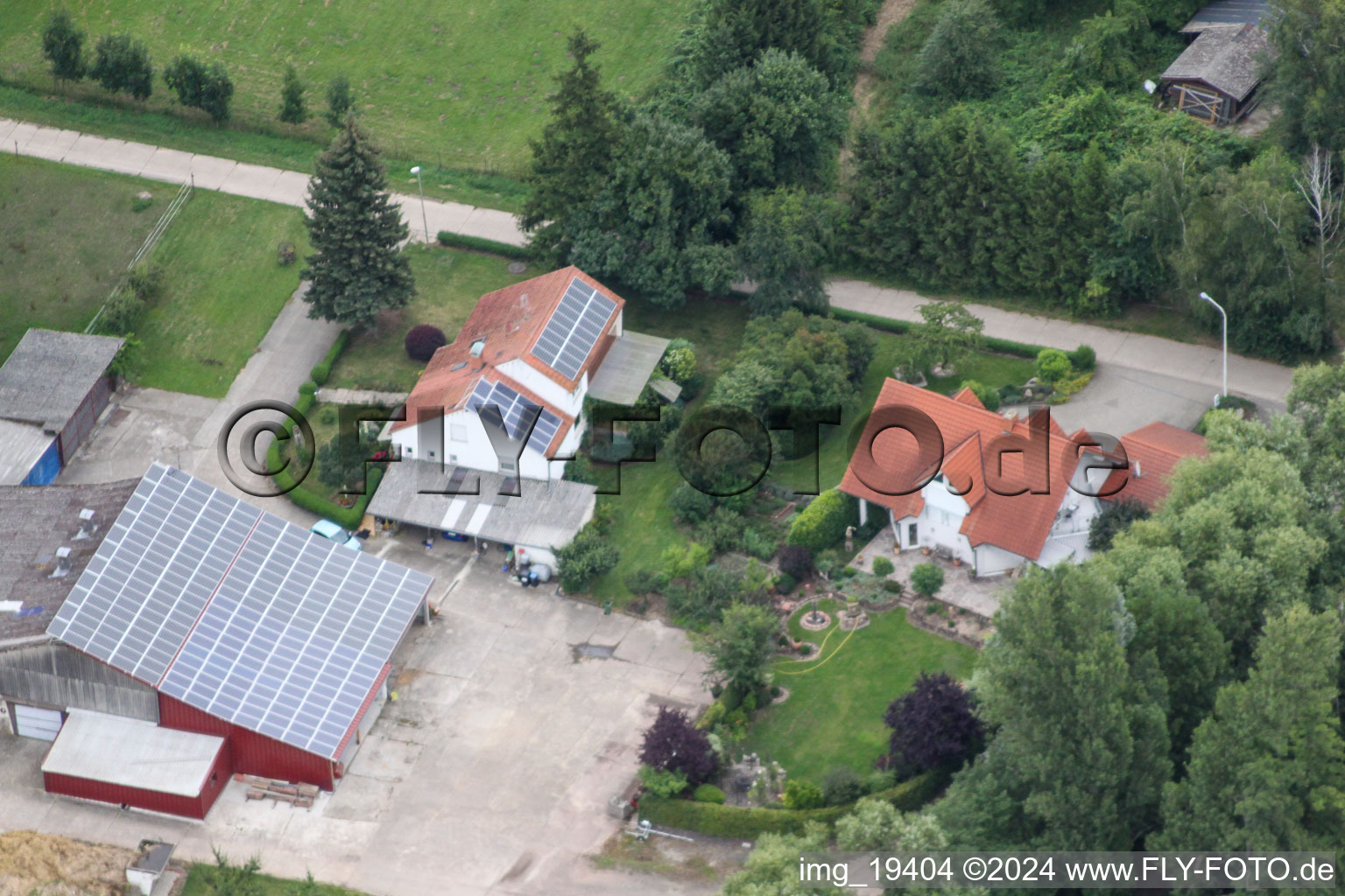 Aerial view of Washing mill in Winden in the state Rhineland-Palatinate, Germany