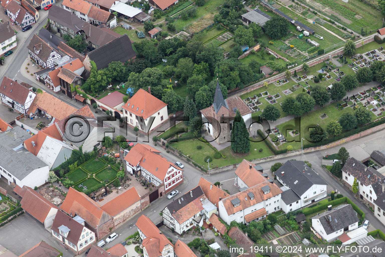 Cemetery in Winden in the state Rhineland-Palatinate, Germany