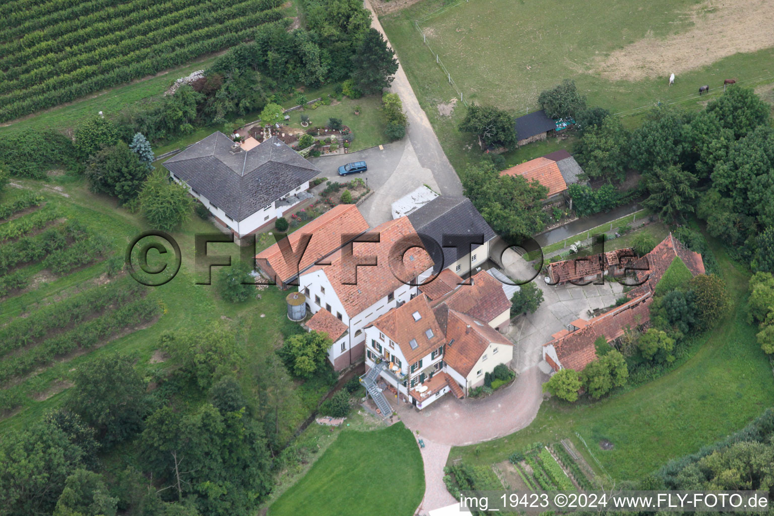 Aerial photograpy of Winden Mill in Winden in the state Rhineland-Palatinate, Germany