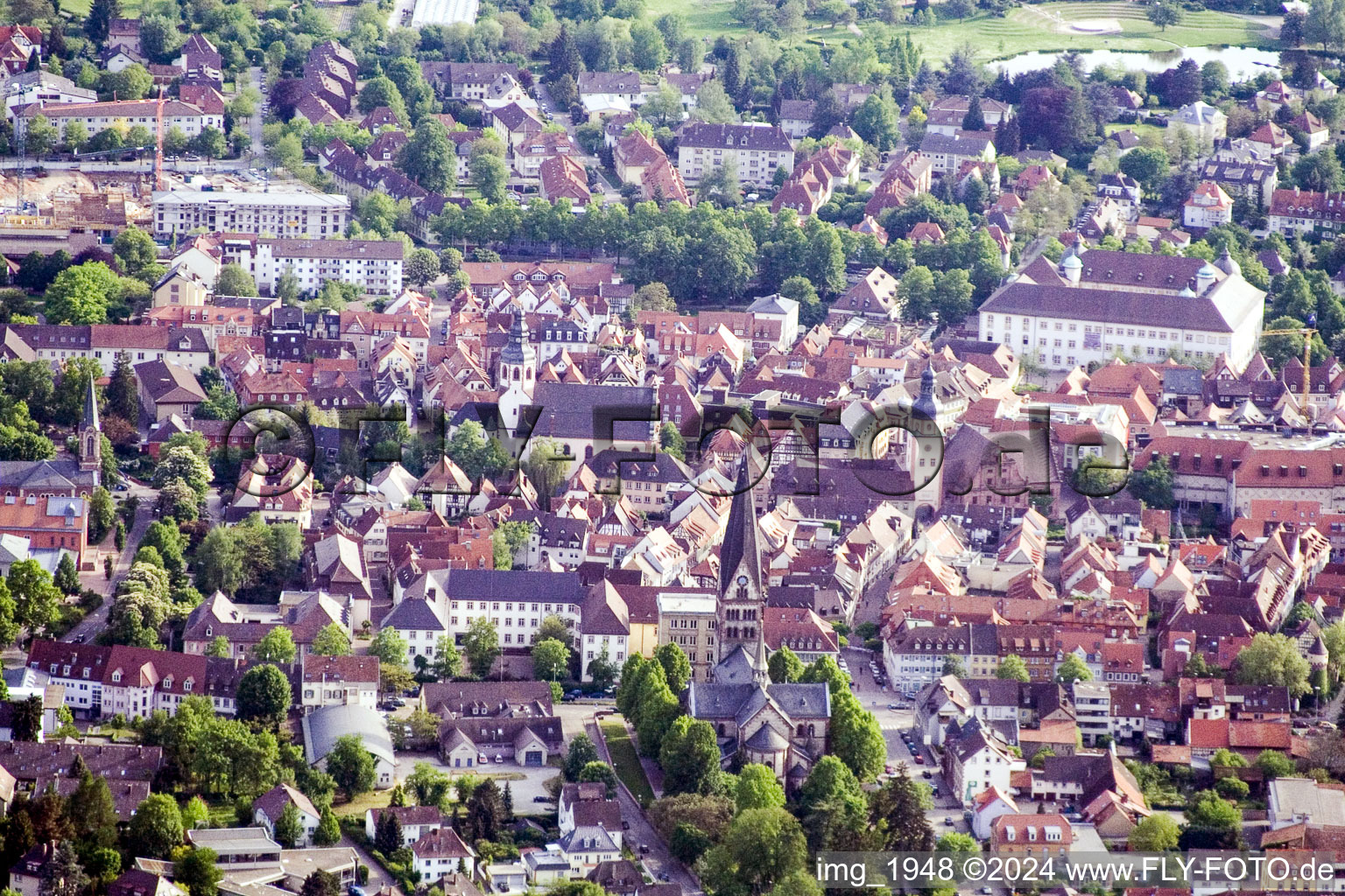 Sacred Heart in Ettlingen in the state Baden-Wuerttemberg, Germany