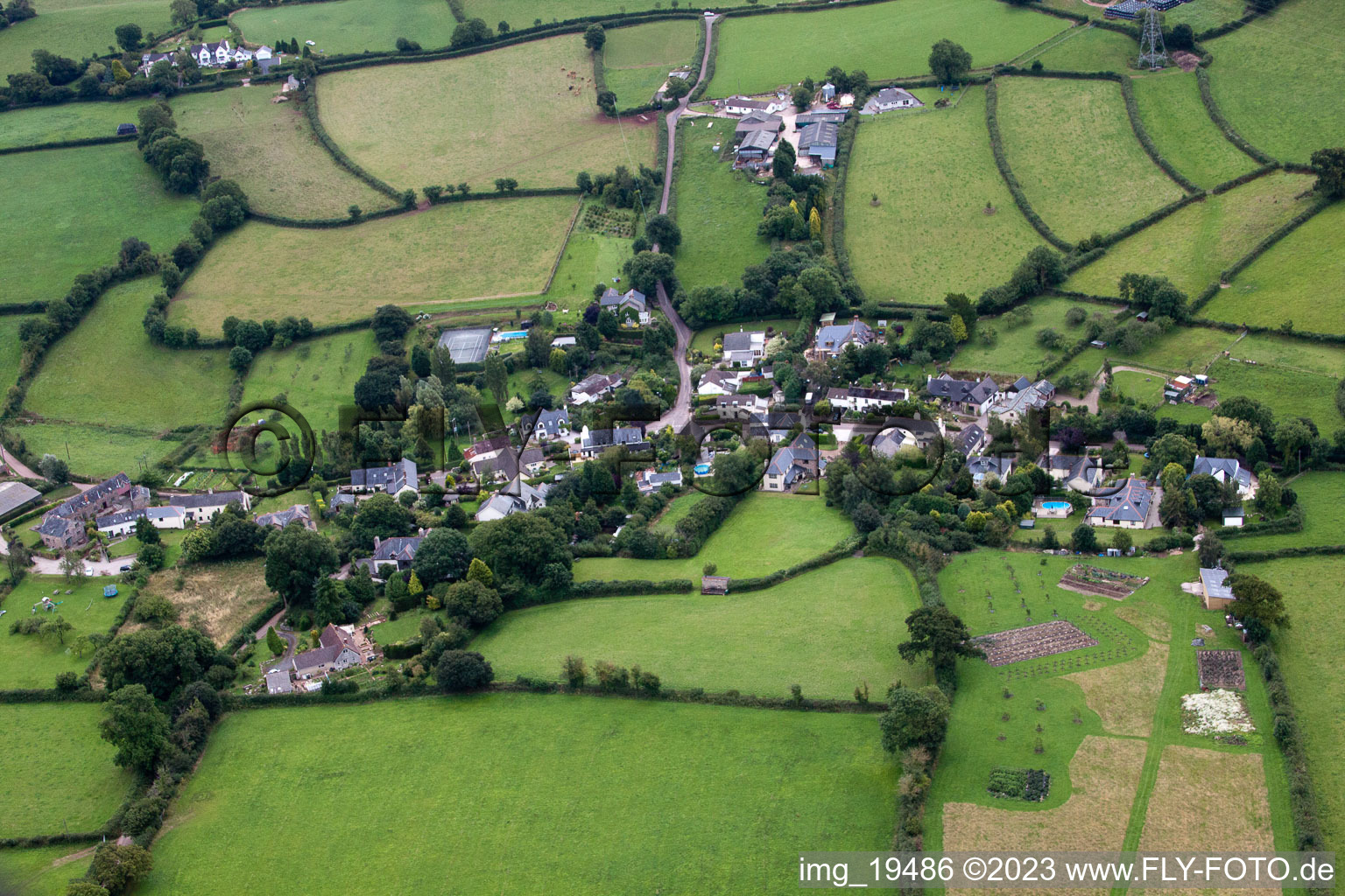 Bird's eye view of Abbotskerswell in the state England, Great Britain