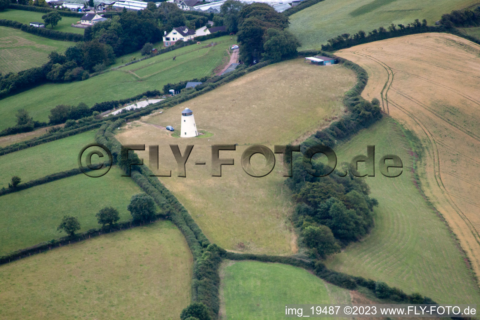 Abbotskerswell in the state England, Great Britain viewn from the air