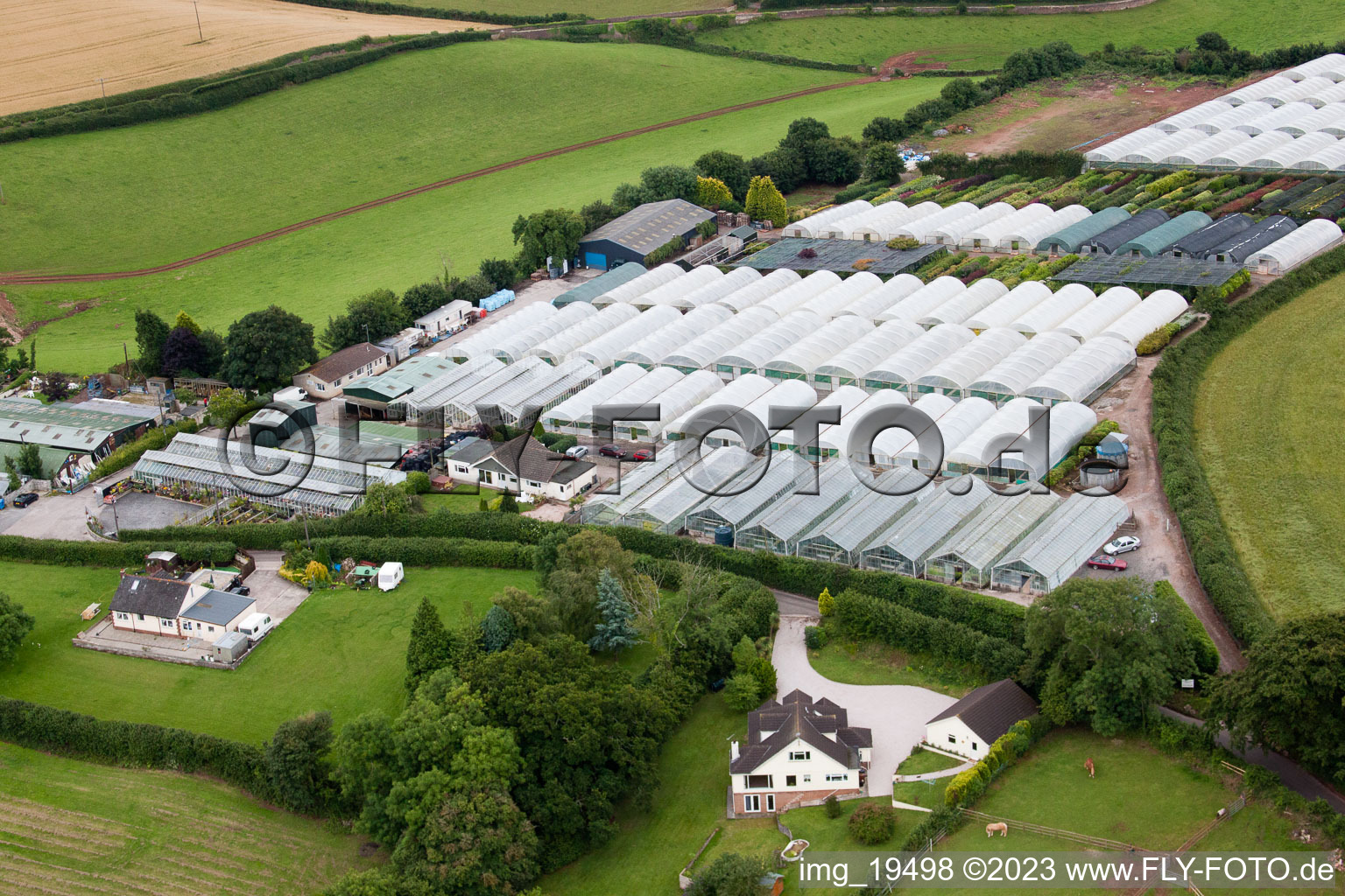 Aerial photograpy of Marldon in the state England, Great Britain