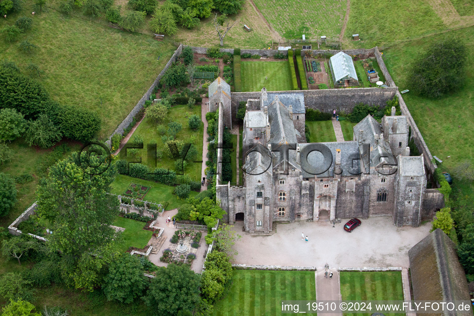 Marldon in the state England, Great Britain viewn from the air