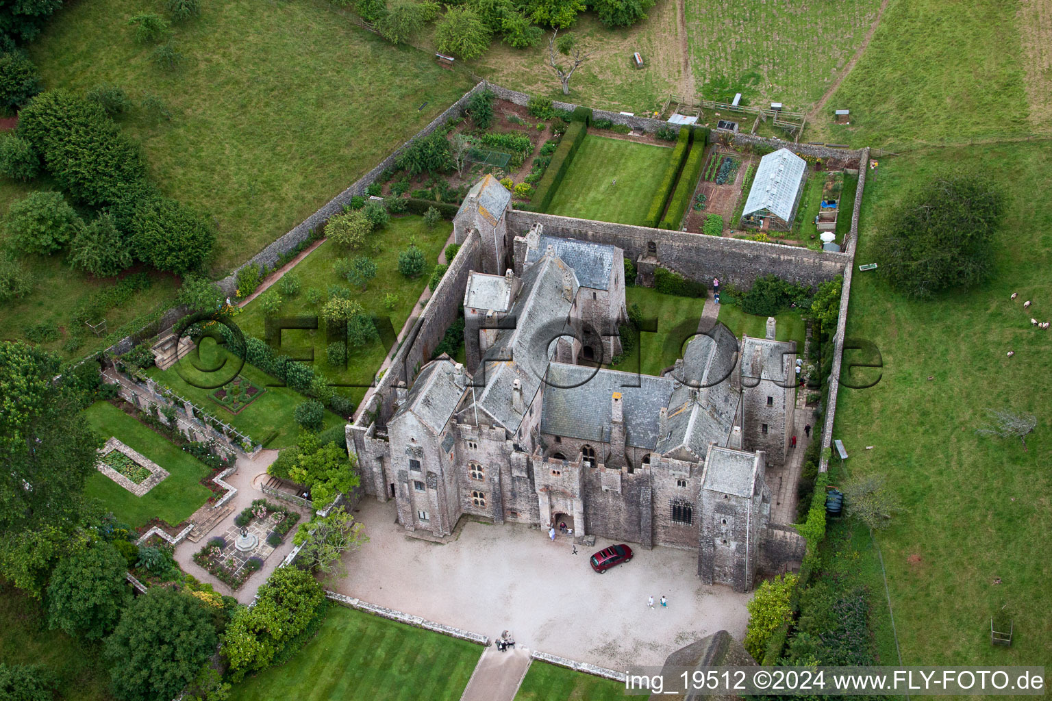 Drone image of Marldon in the state England, Great Britain