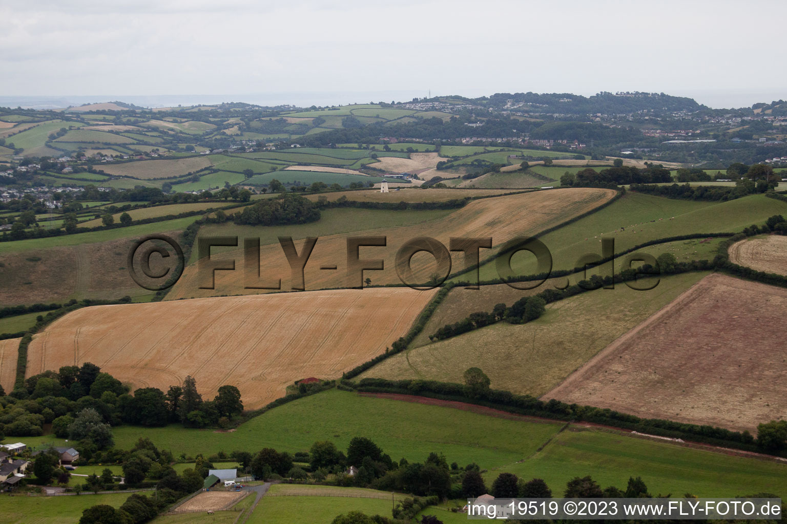 Marldon in the state England, Great Britain from the drone perspective