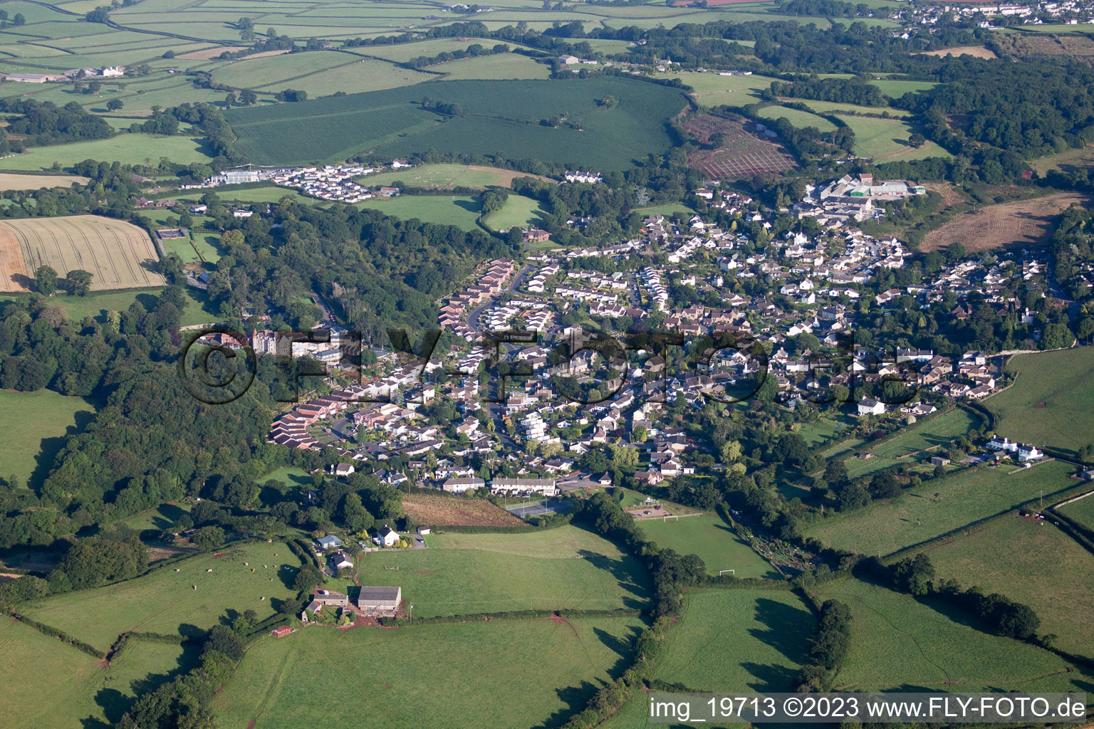 Kingskerswell in the state England, Great Britain from above