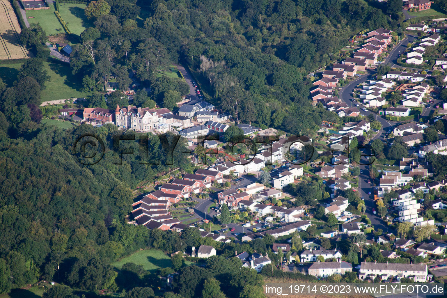 Kingskerswell in the state England, Great Britain out of the air