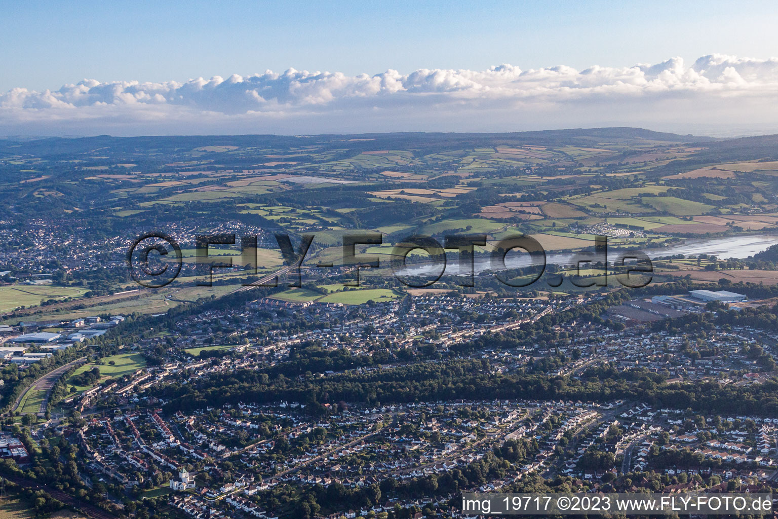 Bird's eye view of Kingskerswell in the state England, Great Britain