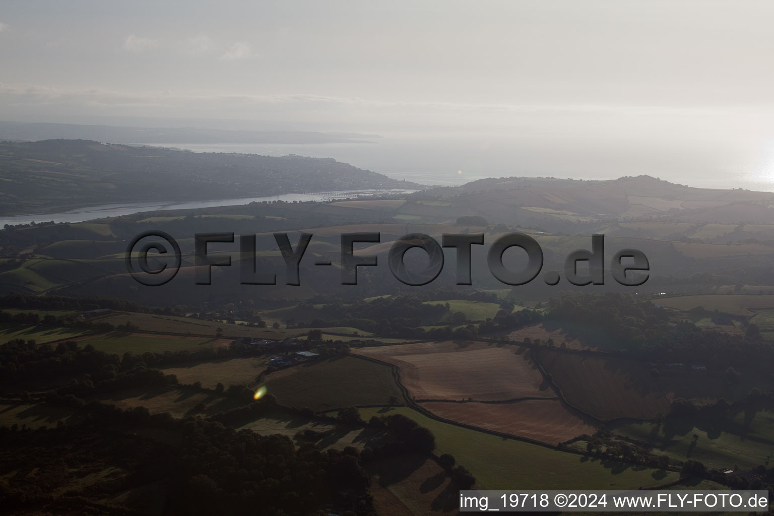 Kingskerswell in the state England, Great Britain viewn from the air