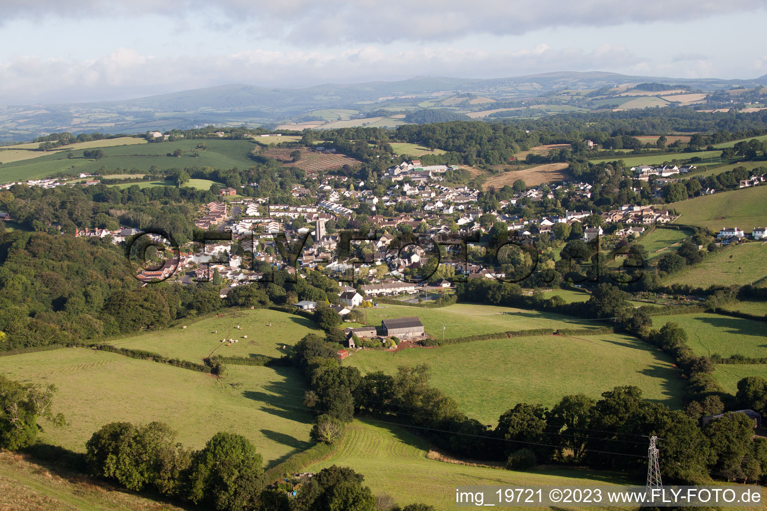 Drone image of Kingskerswell in the state England, Great Britain