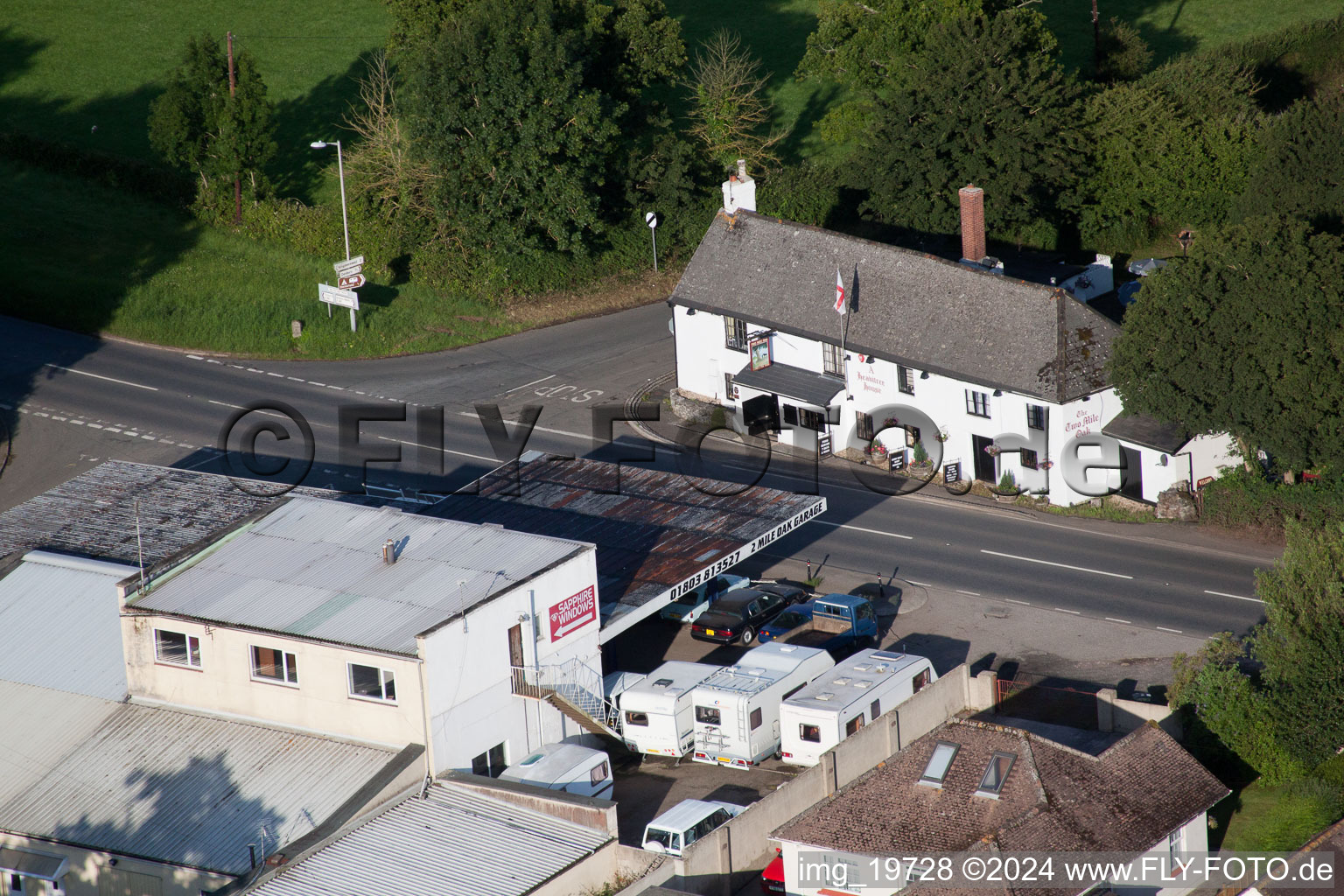 Abbotskerswell in the state England, Great Britain from a drone