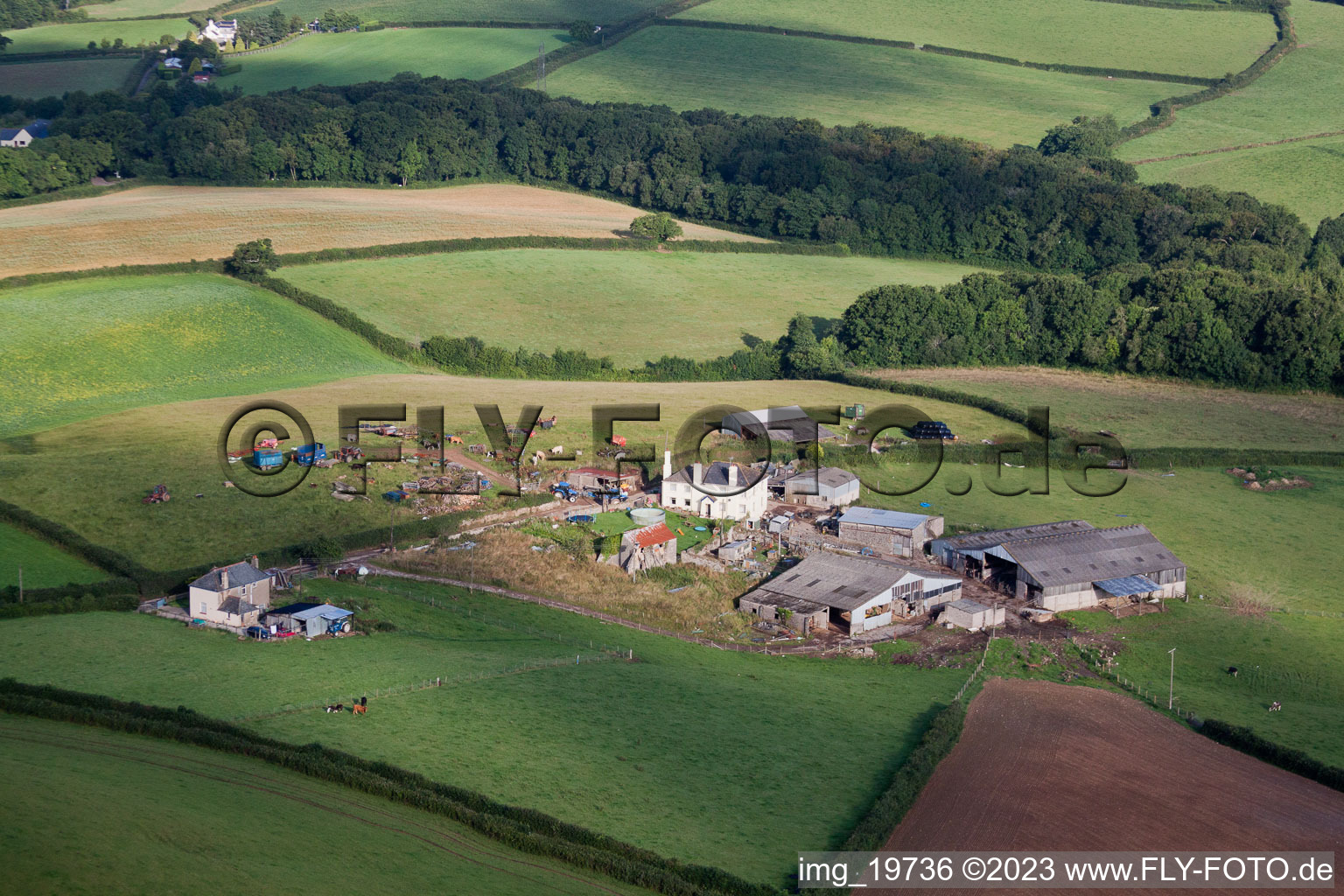 Aerial photograpy of Denbury in the state England, Great Britain