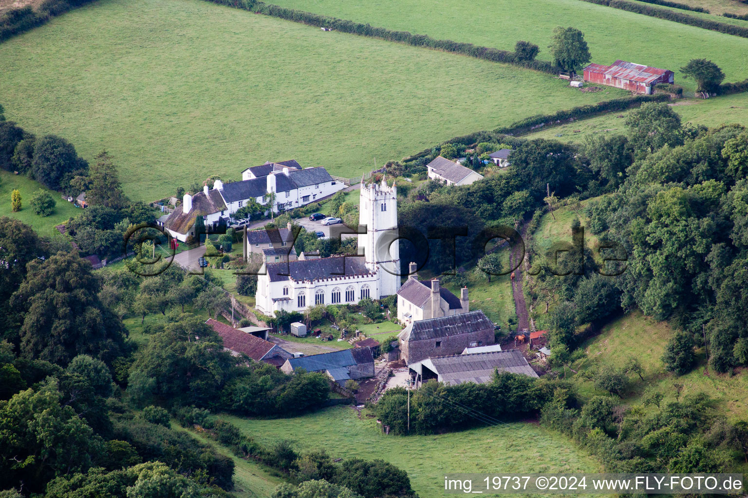 Oblique view of Denbury in the state England, Great Britain