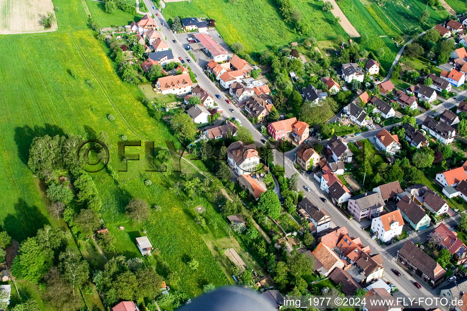 Road to Auerbach in the district Langensteinbach in Karlsbad in the state Baden-Wuerttemberg, Germany