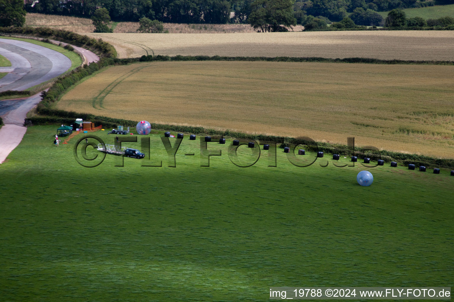 Oblique view of Marldon in the state England, Great Britain