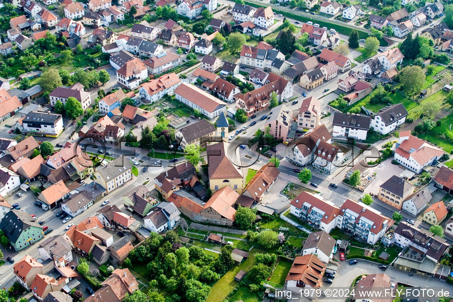 Center in the district Langensteinbach in Karlsbad in the state Baden-Wuerttemberg, Germany