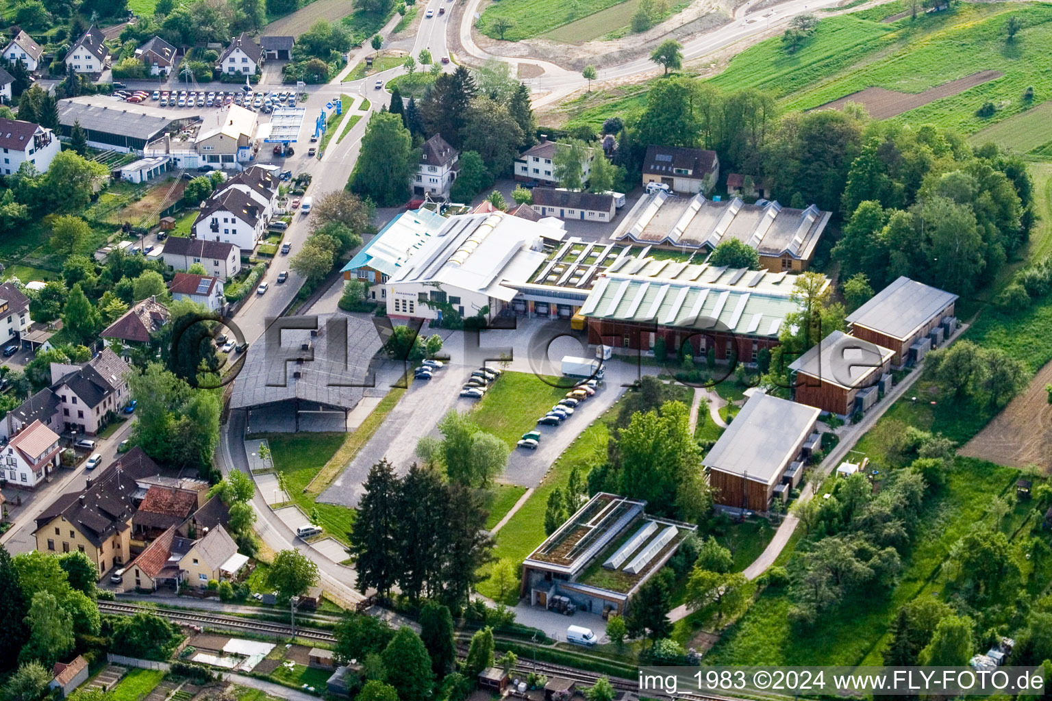 Industrial area in the district Langensteinbach in Karlsbad in the state Baden-Wuerttemberg, Germany