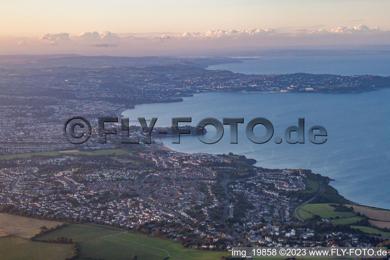 Aerial photograpy of Galmpton in the state England, Great Britain
