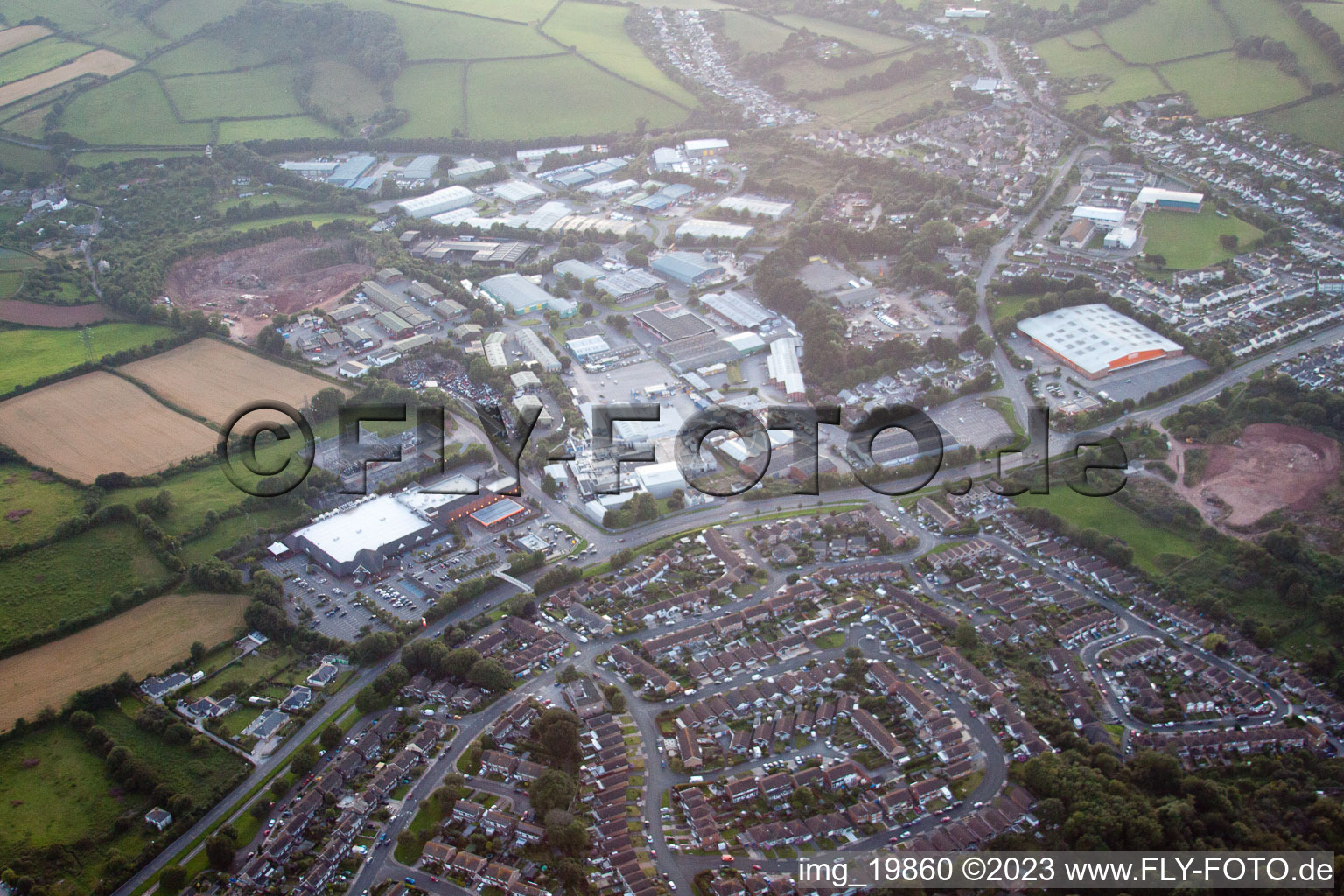 Aerial photograpy of Paignton in the state England, Great Britain
