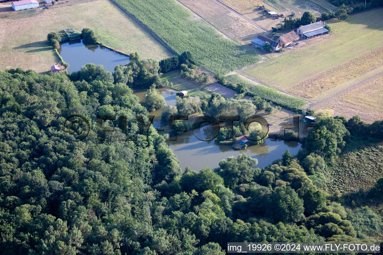 Dollon in the state Sarthe, France seen from above