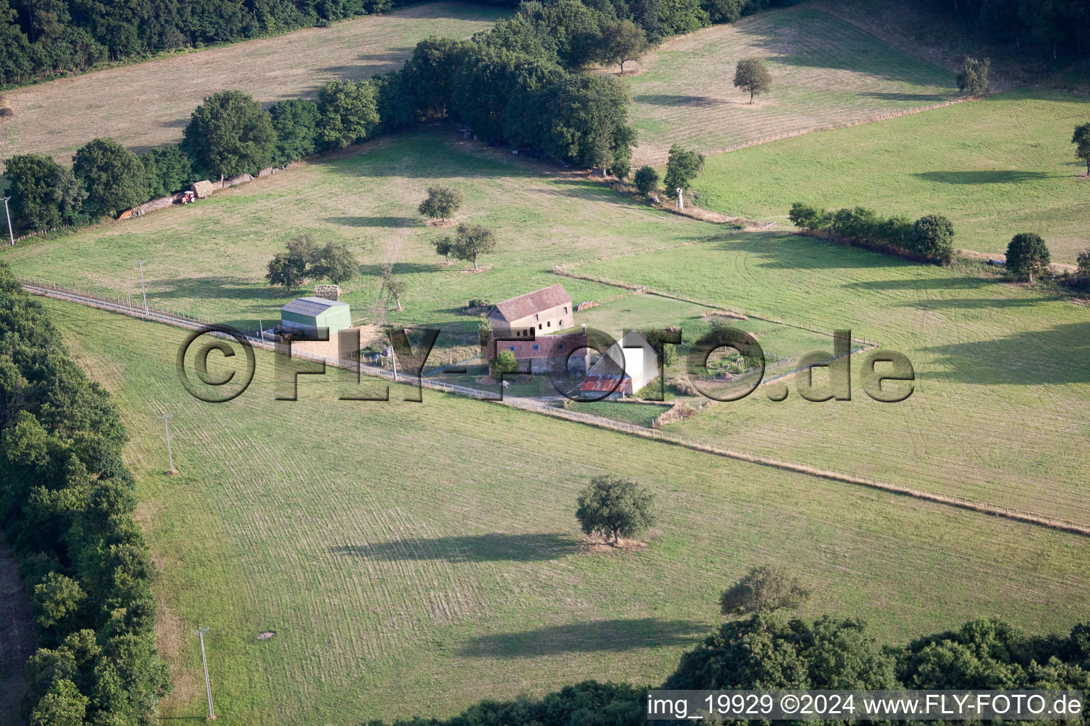 Dollon in the state Sarthe, France from the plane