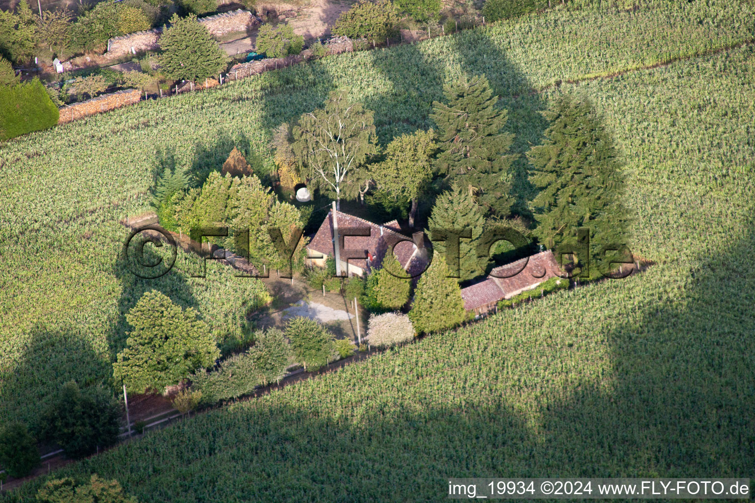 Semur-en-Vallon in the state Sarthe, France out of the air