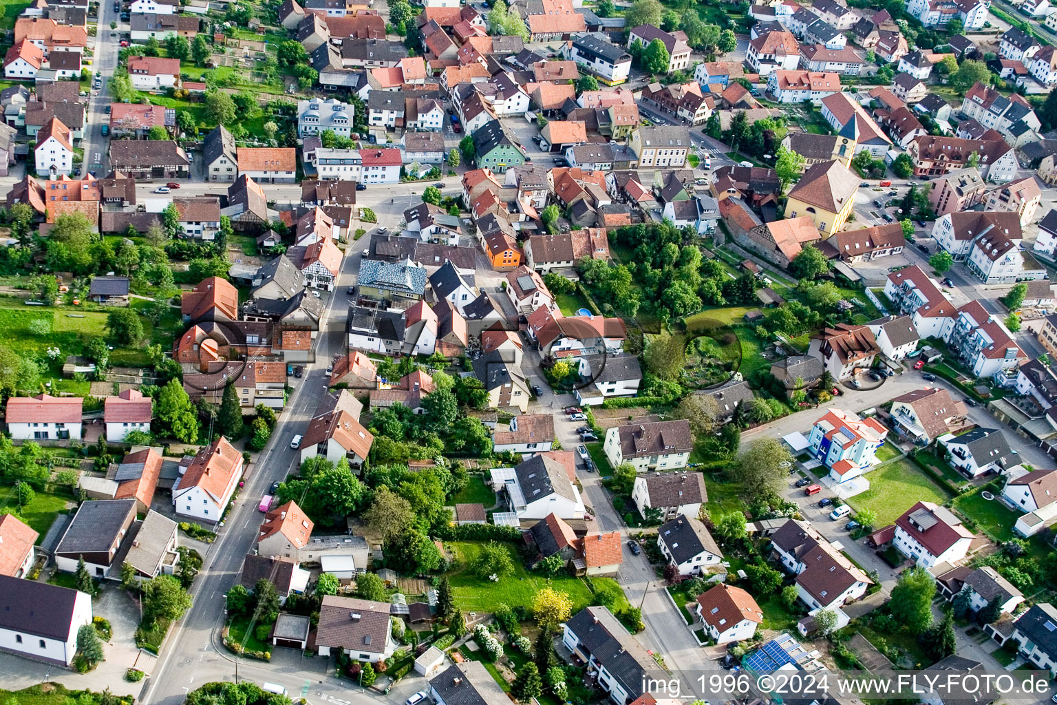 Wilferdingerstr in the district Langensteinbach in Karlsbad in the state Baden-Wuerttemberg, Germany