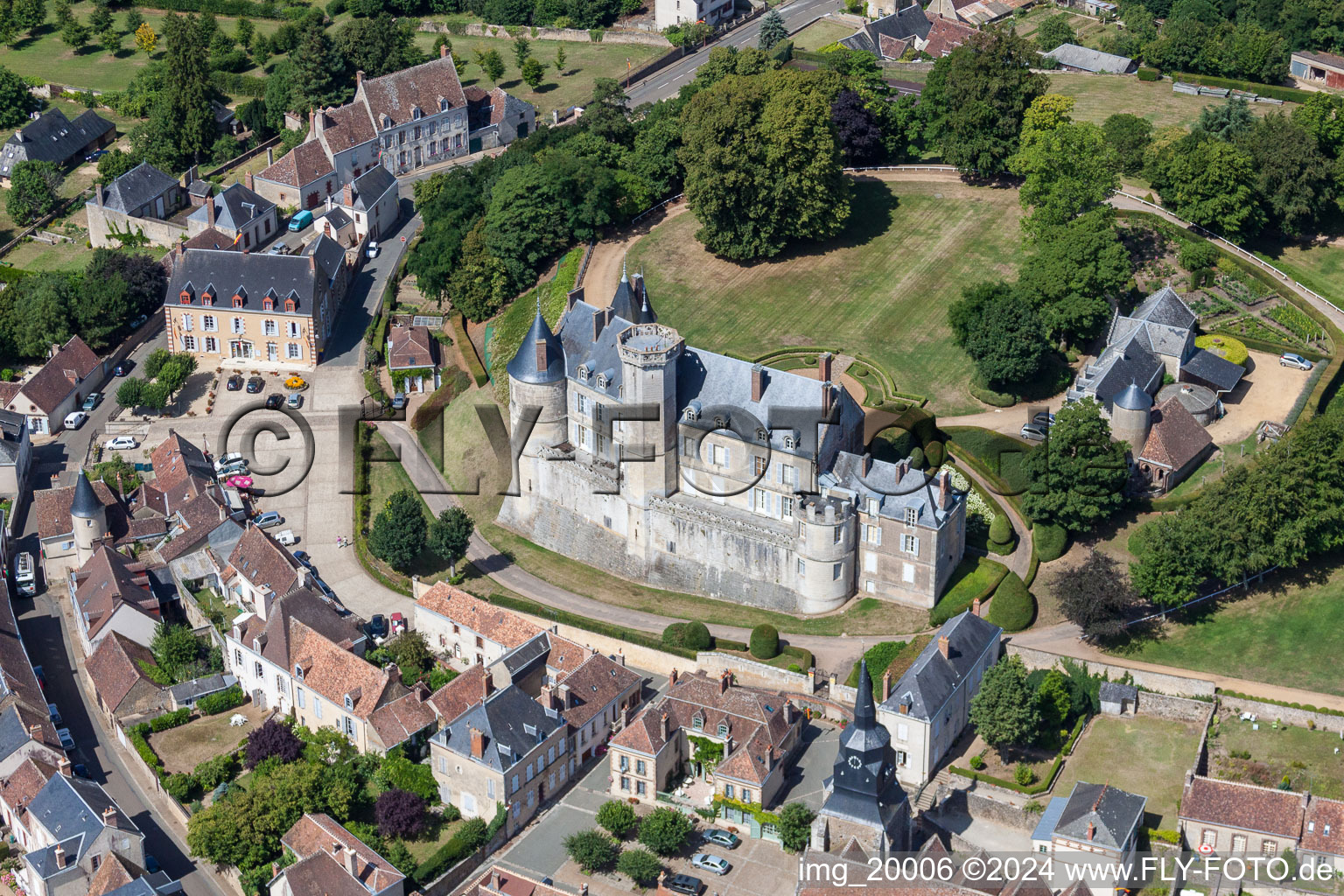 Montmirail in the state Sarthe, France out of the air