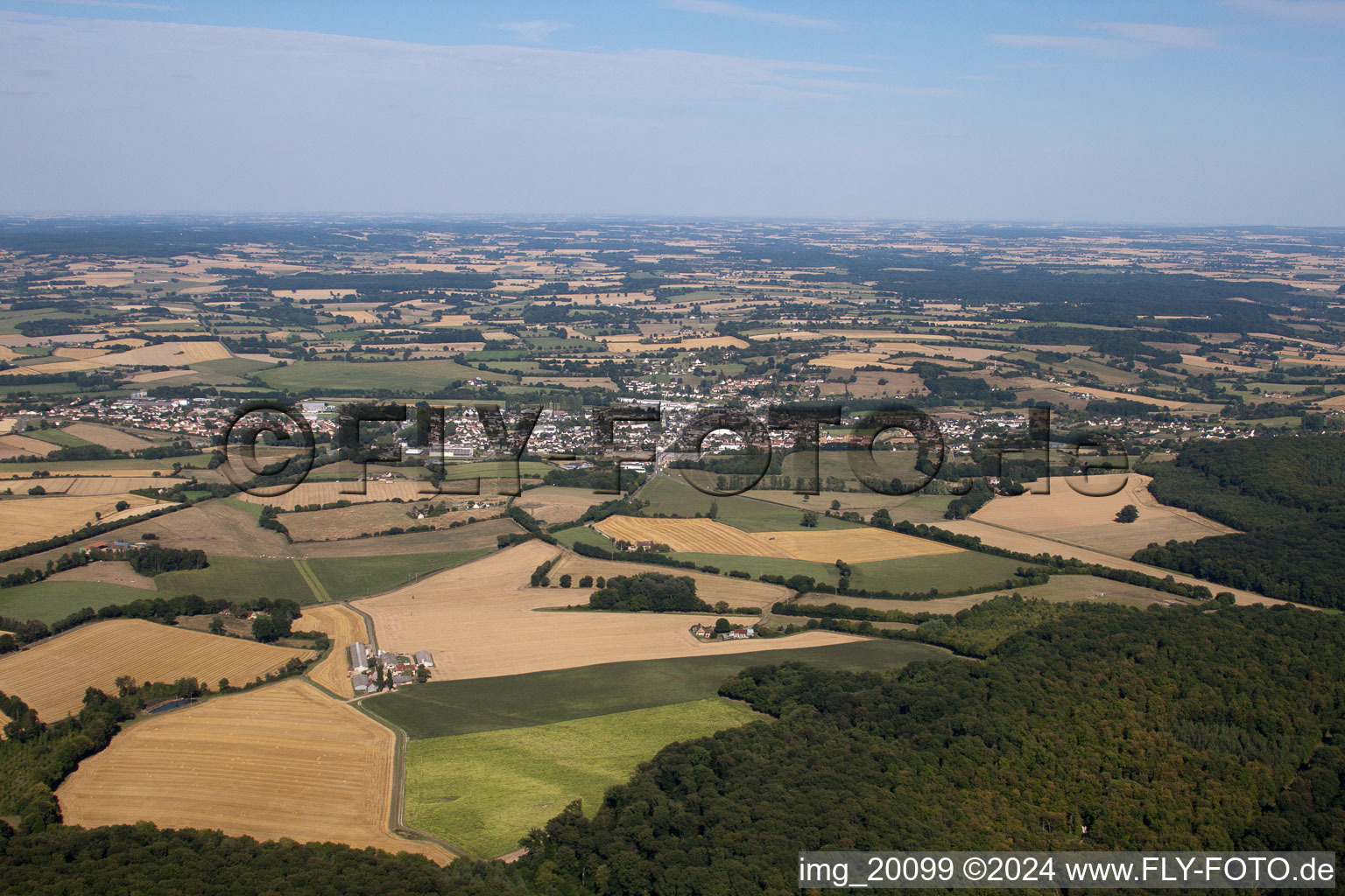 Vibraye in the state Sarthe, France viewn from the air