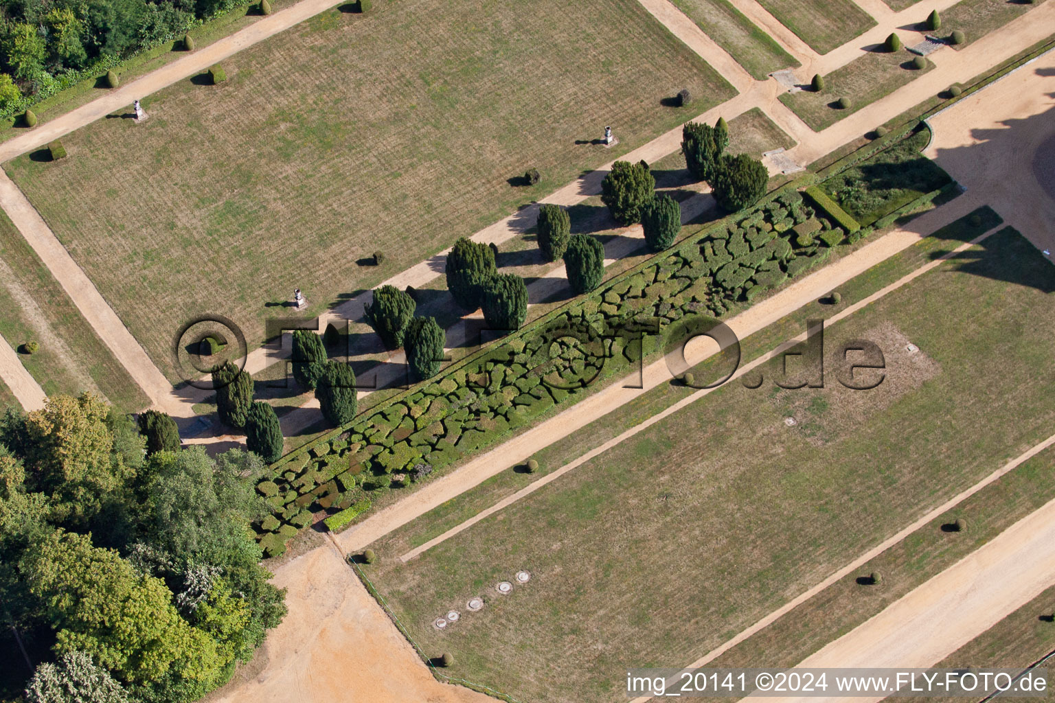 Castle park of Le Domaine de la Pierre in Coudrecieux in the state Sarthe, France