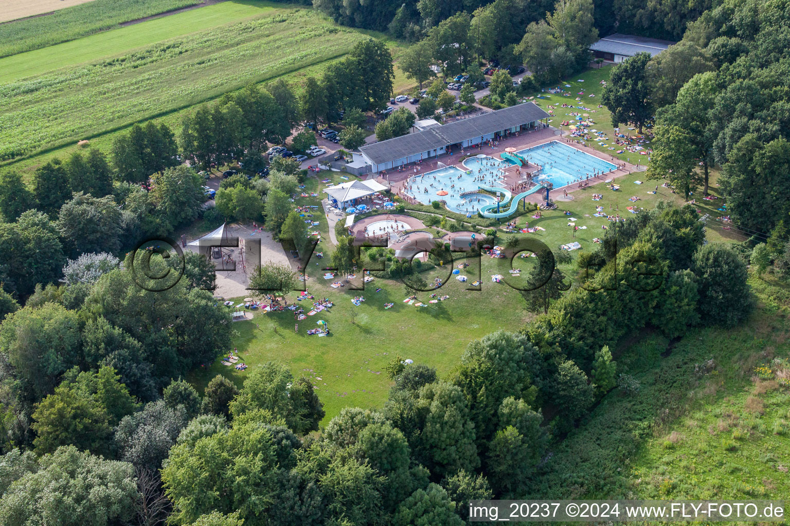 Forest swimming pool in Kandel in the state Rhineland-Palatinate, Germany