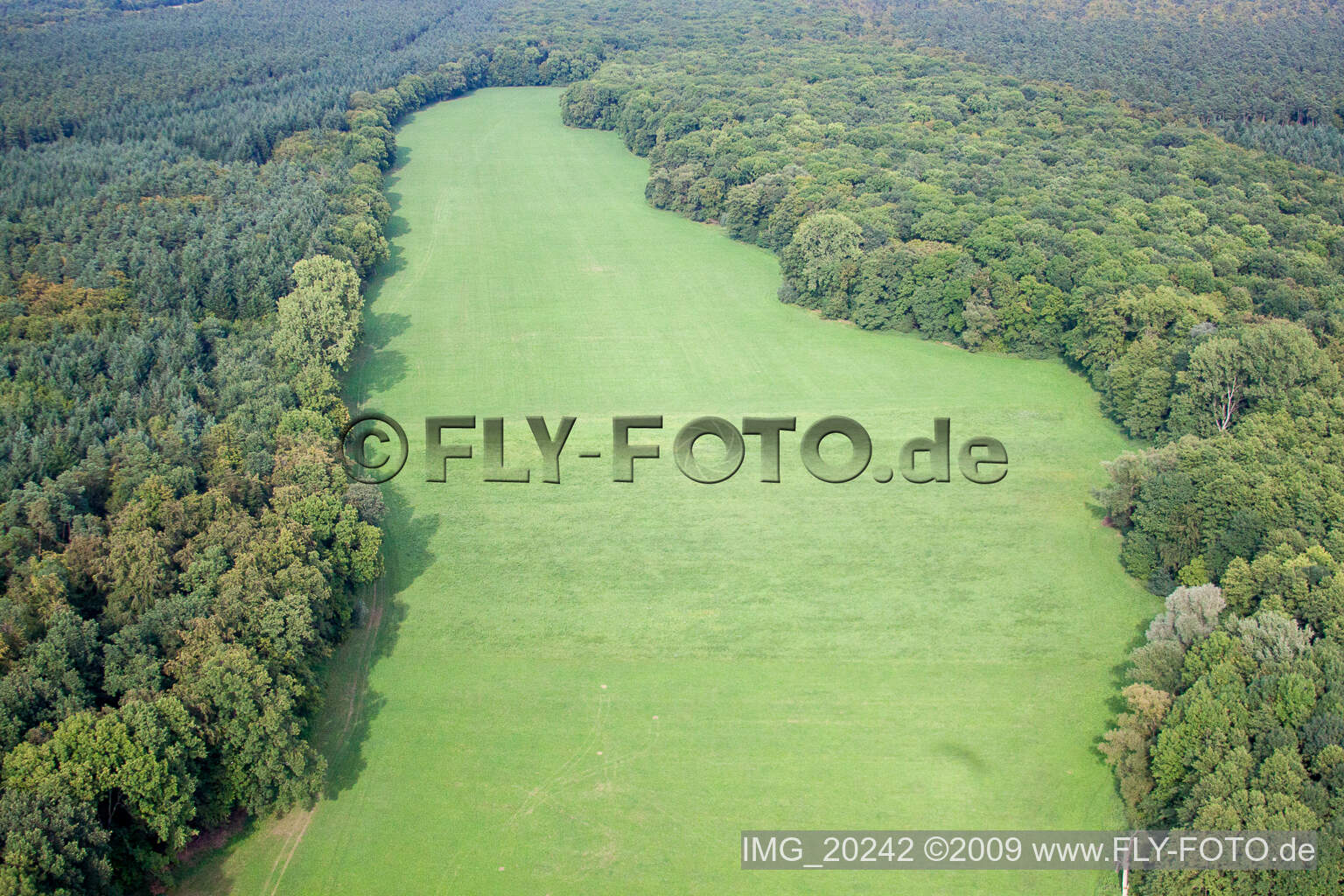 Aerial view of Otterbachtal in Kandel in the state Rhineland-Palatinate, Germany