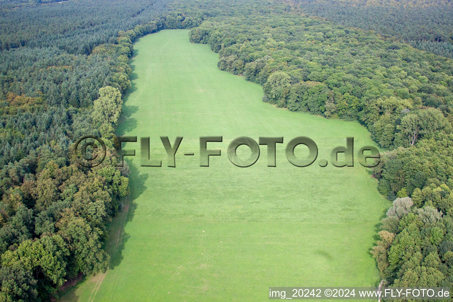 Aerial view of Otterbachtal in Kandel in the state Rhineland-Palatinate, Germany