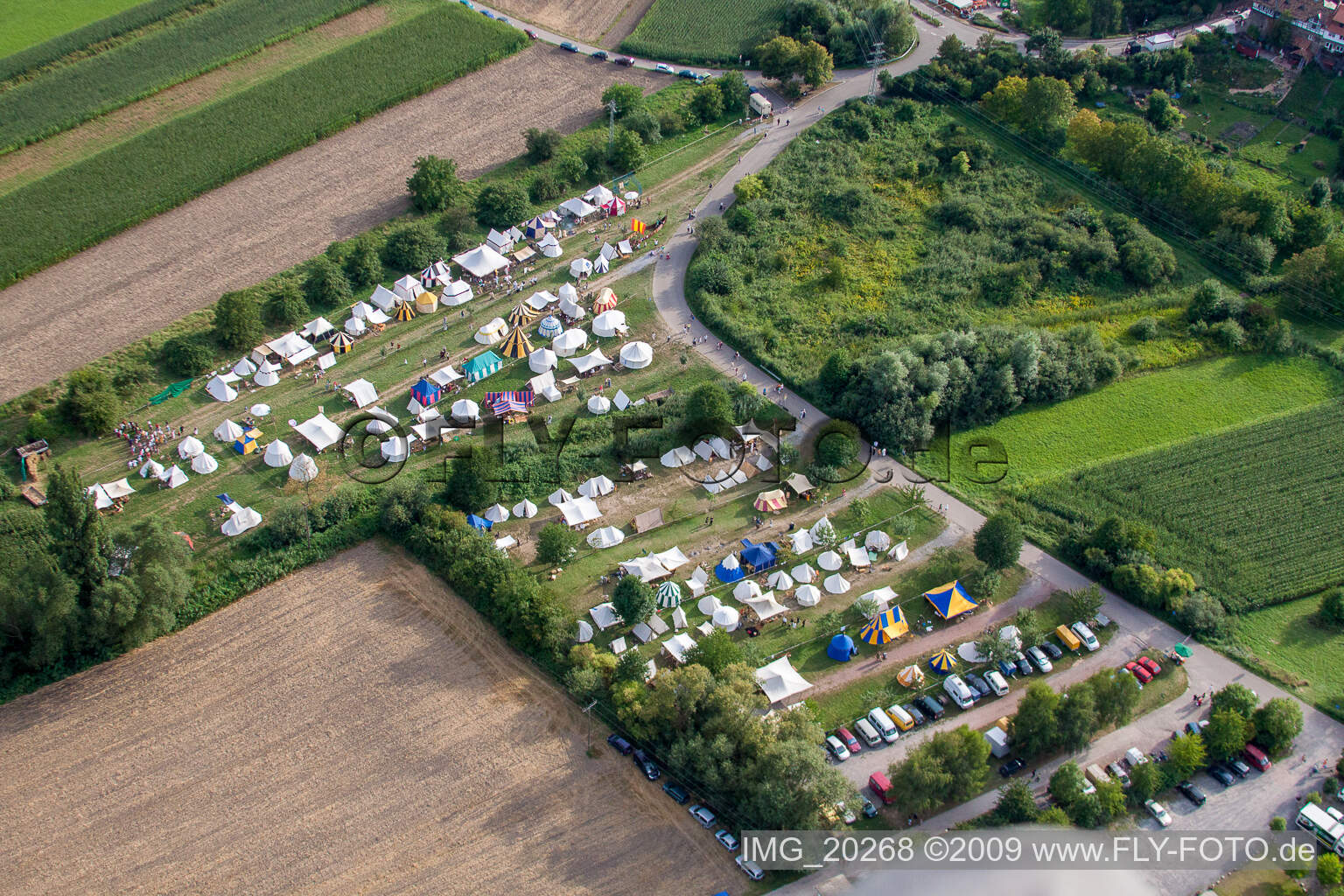 Medieval Firmly in Jockgrim in the state Rhineland-Palatinate, Germany out of the air