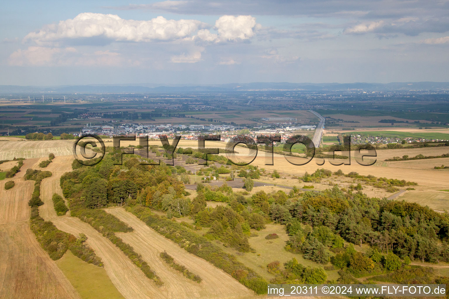 Tiefenthal in the state Rhineland-Palatinate, Germany from above