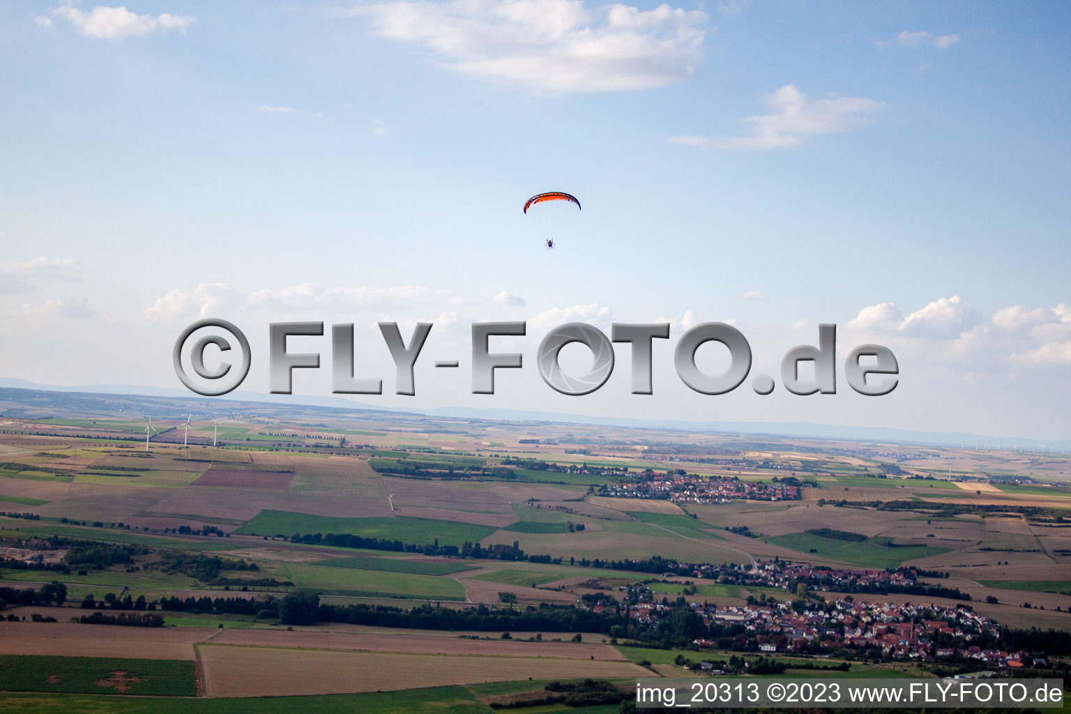 Tiefenthal in the state Rhineland-Palatinate, Germany out of the air