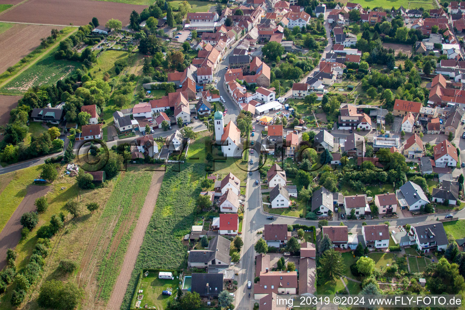 Tiefenthal in the state Rhineland-Palatinate, Germany seen from above