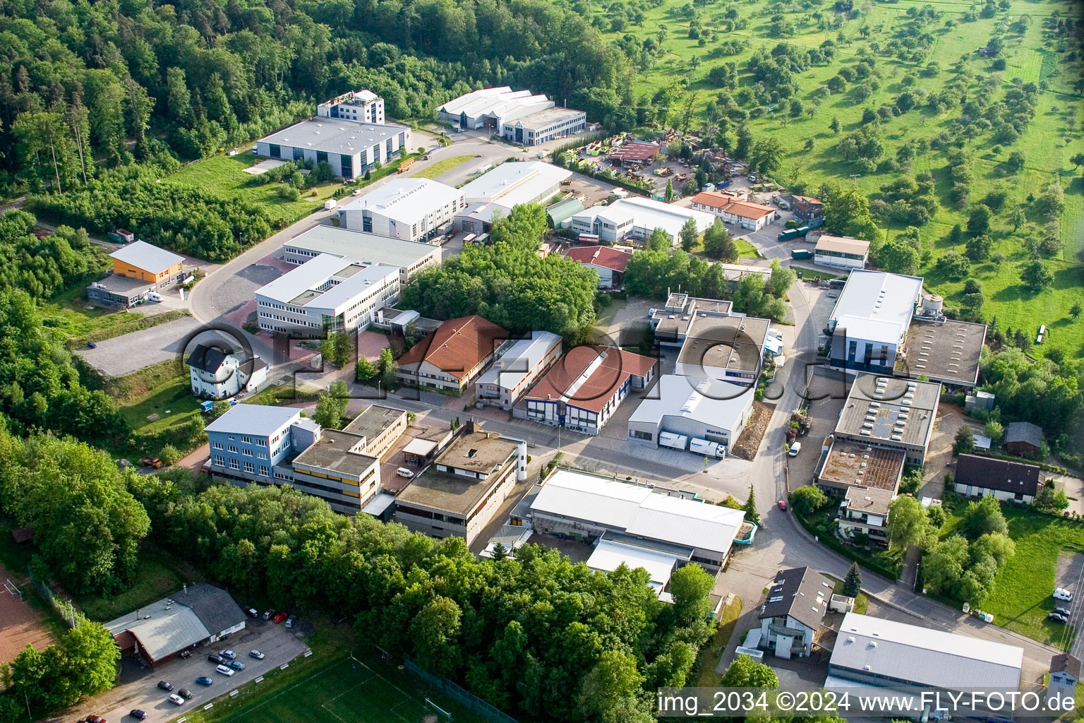 Industrial and commercial area STRATEC Biomedical AG in the district Graefenhausen in Birkenfeld in the state Baden-Wurttemberg