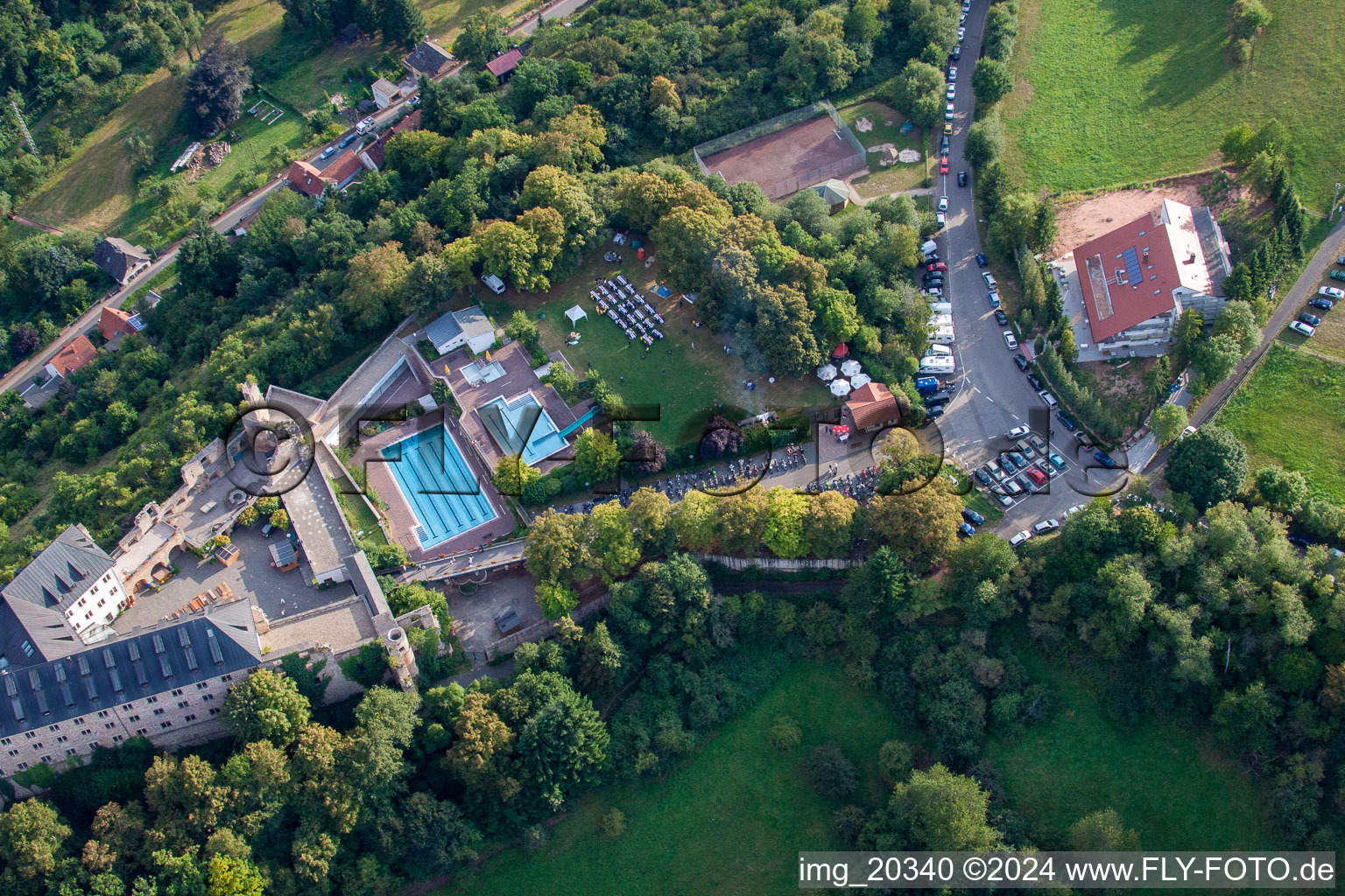 Aerial photograpy of Altleiningen in the state Rhineland-Palatinate, Germany