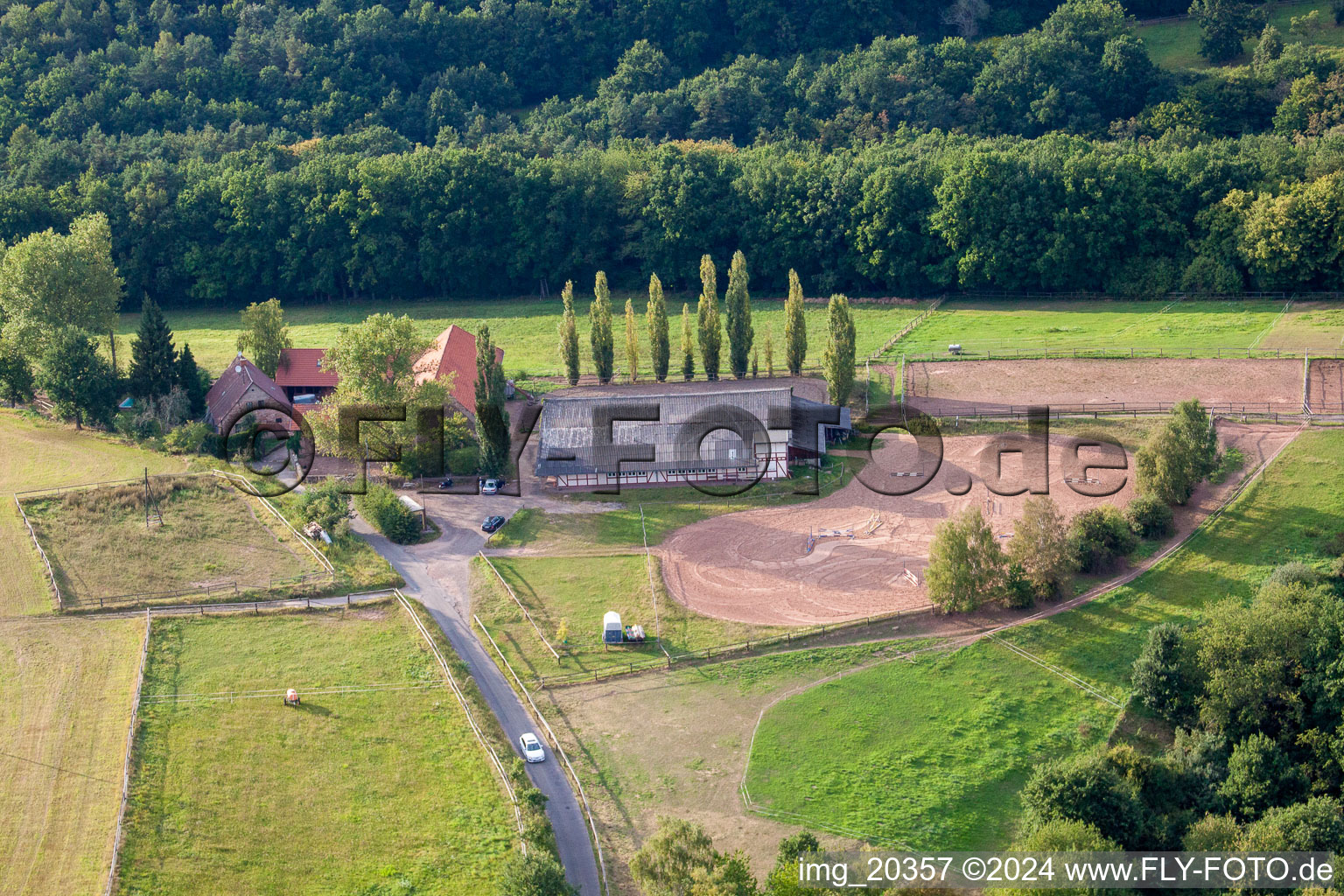 Altleiningen in the state Rhineland-Palatinate, Germany from the plane