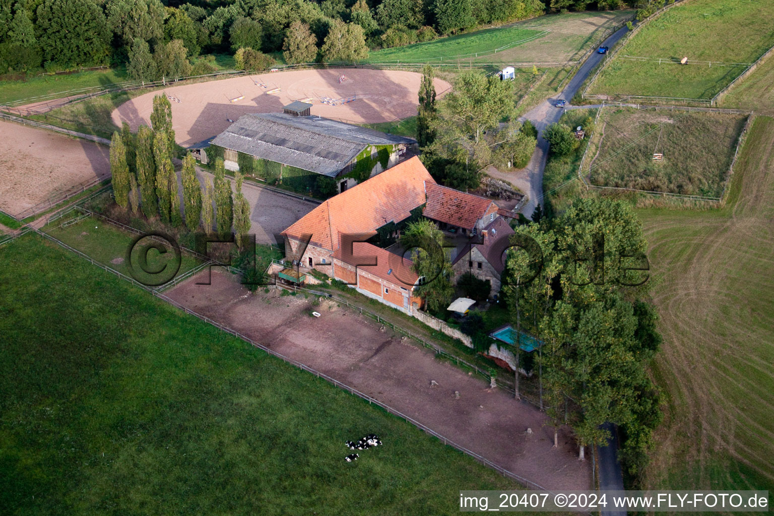 Altleiningen in the state Rhineland-Palatinate, Germany seen from a drone