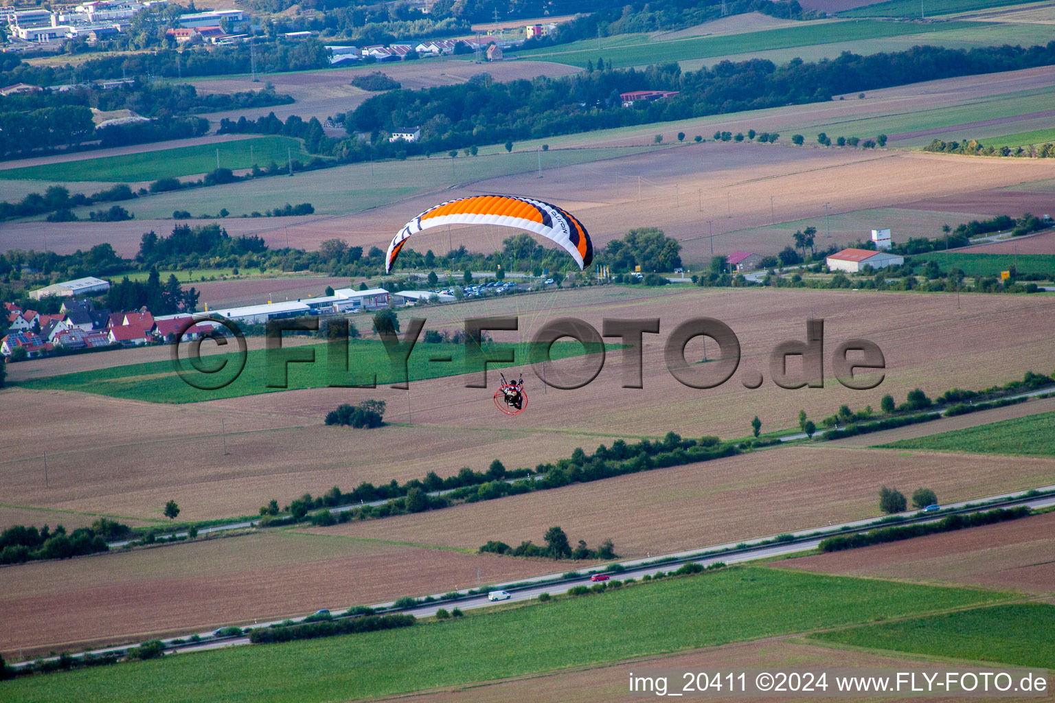 Aerial view of Altleiningen in the state Rhineland-Palatinate, Germany