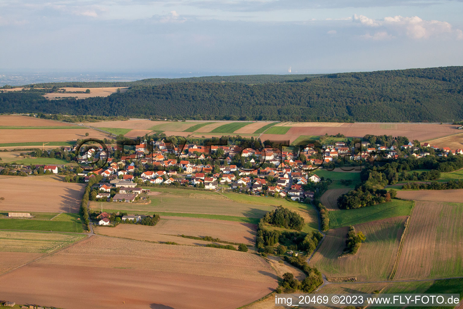 Tiefenthal in the state Rhineland-Palatinate, Germany from a drone