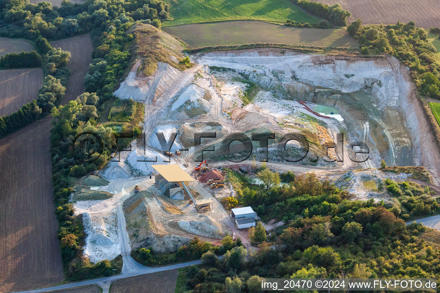 Drone image of Eisenberg in the state Rhineland-Palatinate, Germany