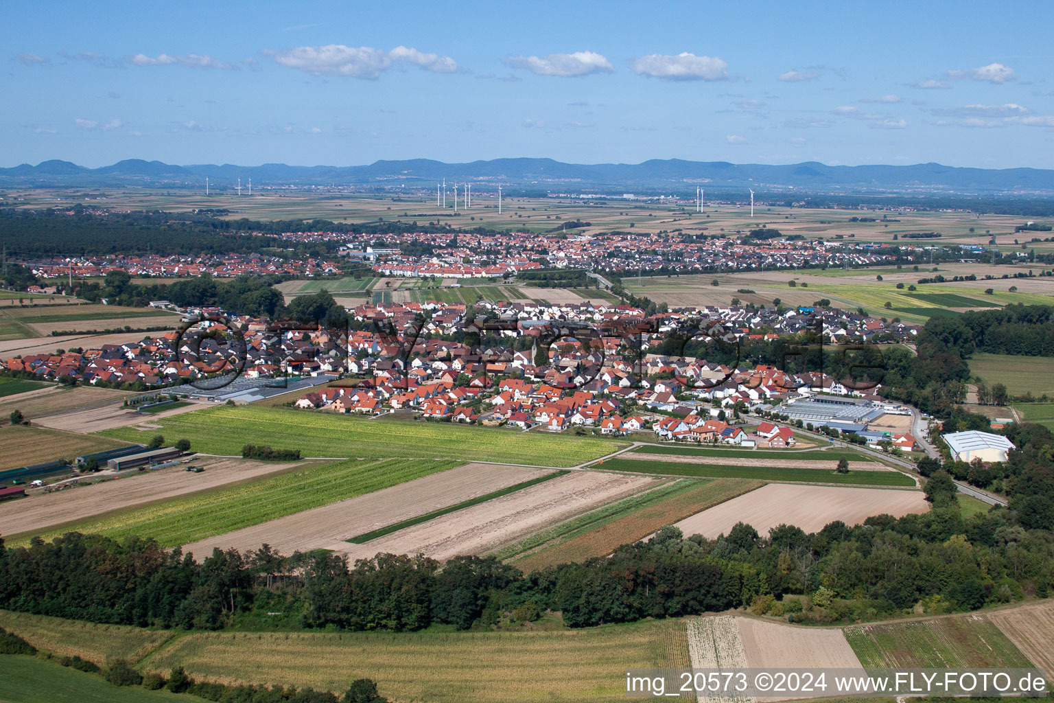 Town View of the streets and houses of Kuhardt in the state Rhineland-Palatinate