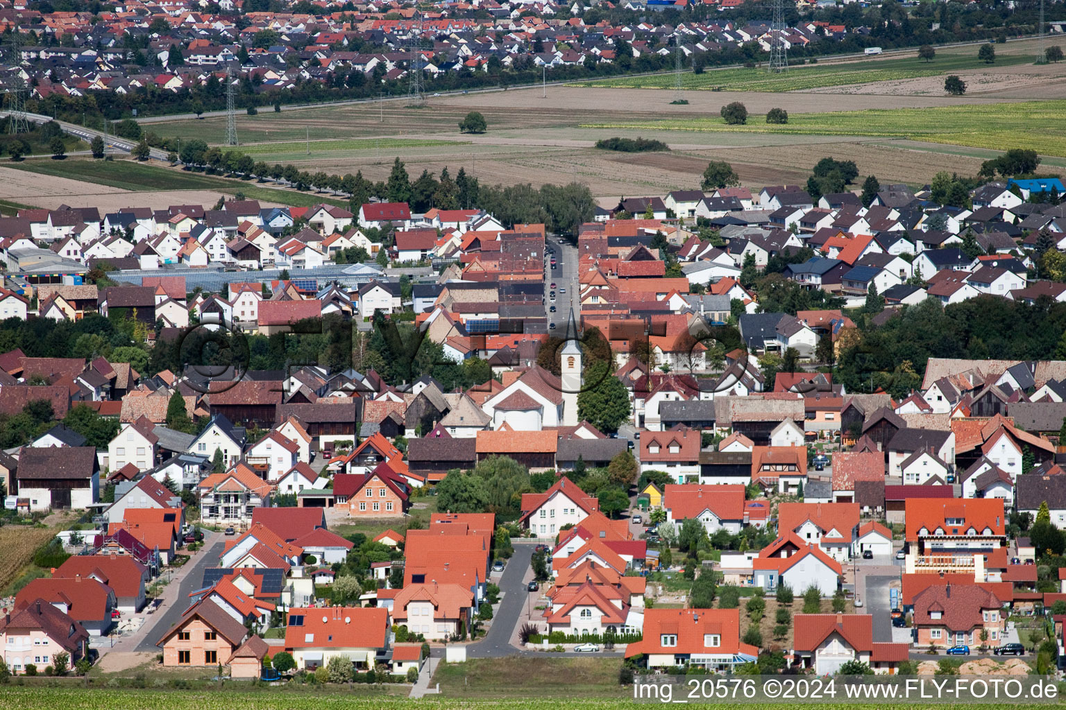 Kuhardt in the state Rhineland-Palatinate, Germany viewn from the air