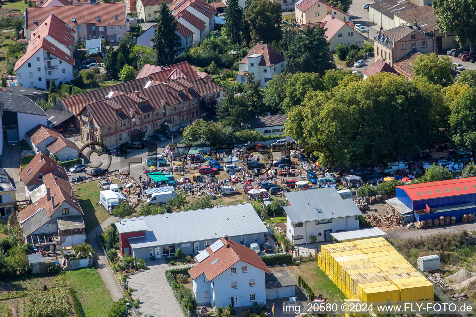 Flea market in Rheinzabern in the state Rhineland-Palatinate, Germany